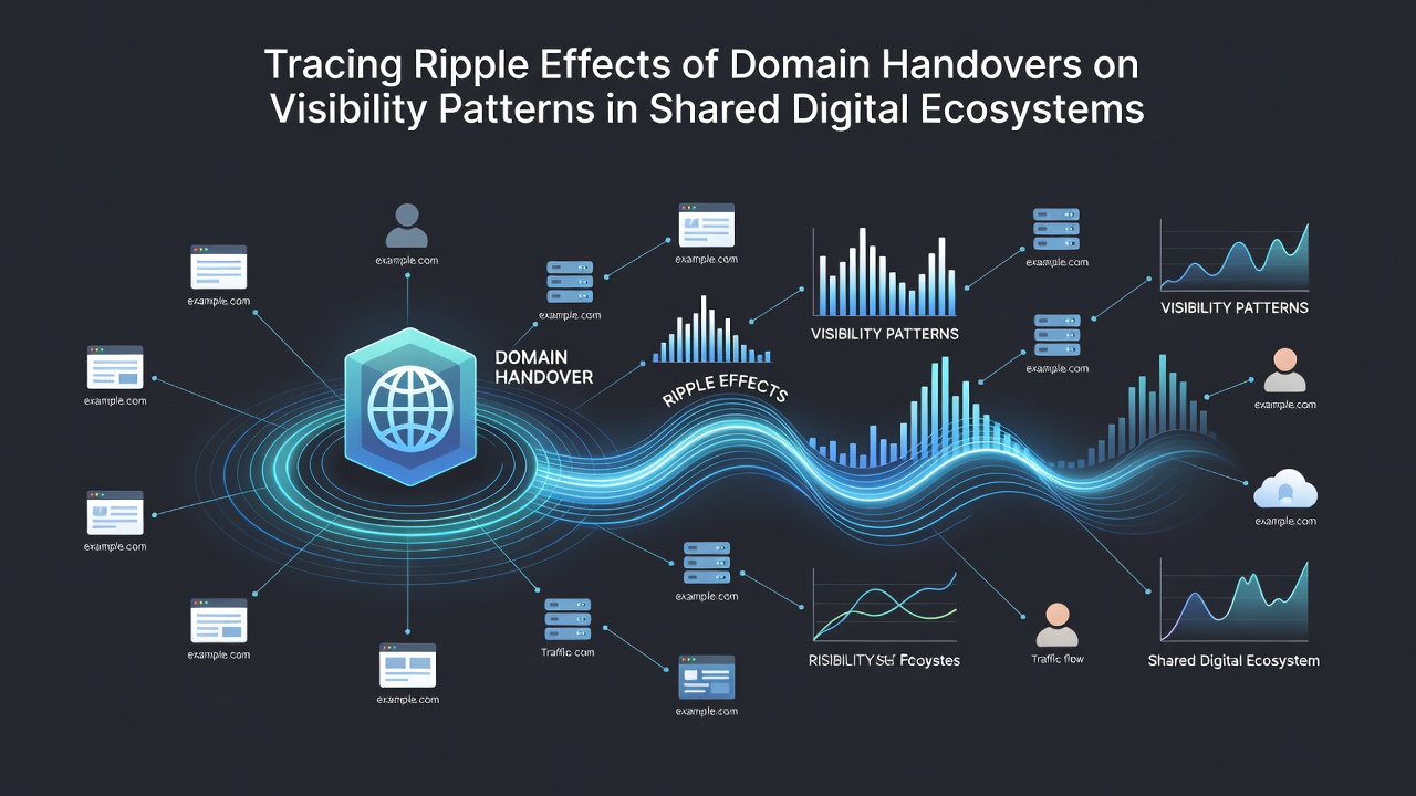 Tracing Ripple Effects of Domain Handovers on Visibility Patterns in Shared Digital Ecosystems